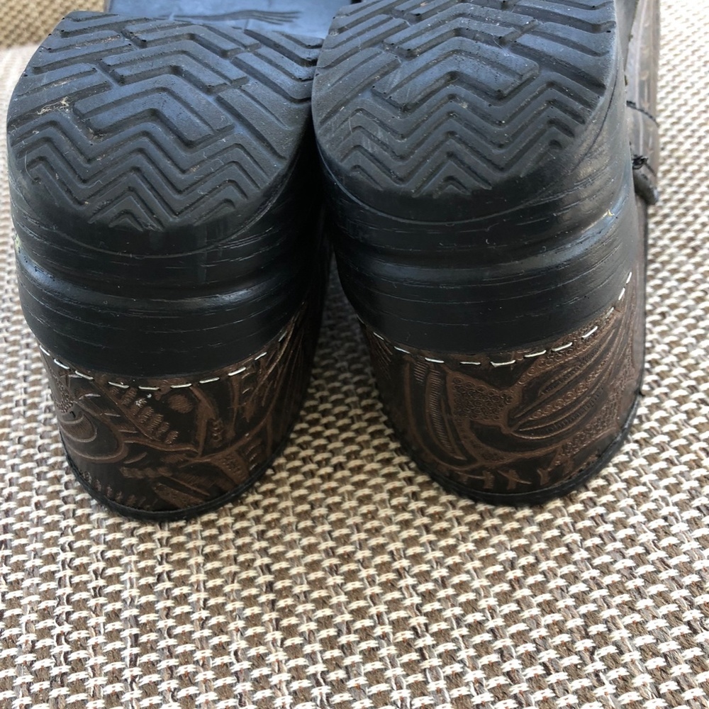 Dansko Brown Patterned Clogs - Picture 8 of 9